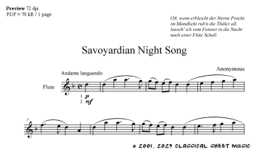 Thumb image for Savoyardian Night Song