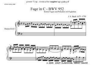 Thumb image for Fuge in C BWV 952