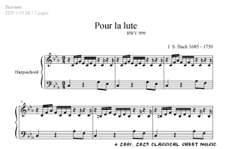 Thumb image for Pour la lute BWV 999