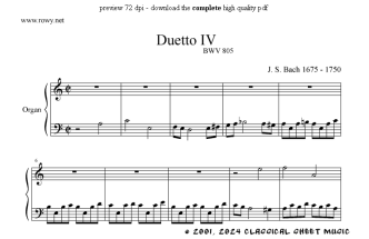 Thumb image for Duetto IV BWV 805