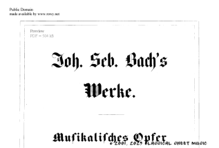 Thumb image for BG Musikalisches Opfer Vorwort und Inhalt