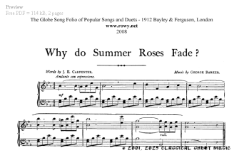 Free-sheet-music by Roothaan,Rosa,Rosas,Rossini,Rousseau,Rubinstein