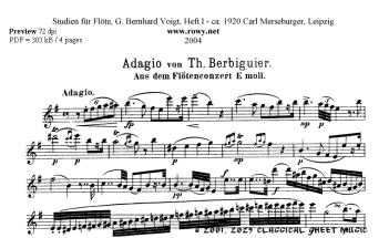 Thumb image for Adagio Flotenconzert E moll