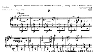 Thumb image for Hungarian Dance in F-sharp Minor