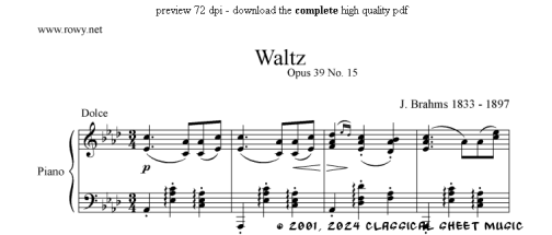 Thumb image for Waltz Op 39 No 15
