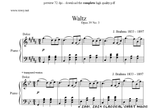 Thumb image for Waltz Op 39 No 3