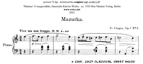 Thumb image for Mazurka Op 7 No 2