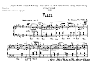 Thumb image for Waltz Opus 70 No 3