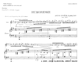 Thumb image for Humoreske Opus 101 No 7 vl pf