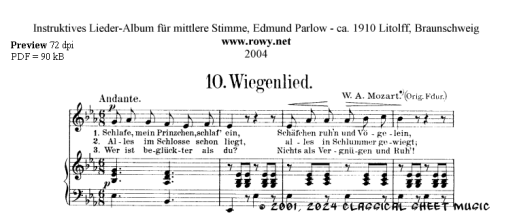 Thumb image for Flies (Mozart) - Wiegenlied