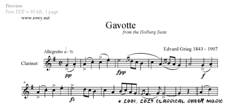 Thumb image for Holberg Suite Gavotte