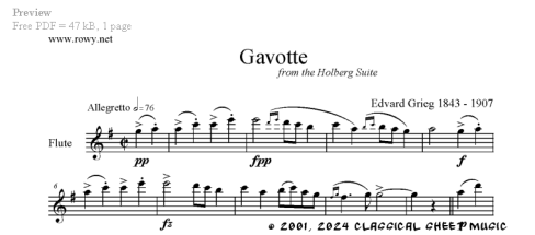 Thumb image for Holberg Suite Gavotte