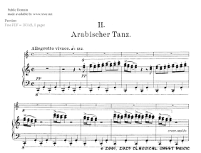 Thumb image for Peer Gynt II Arabischer Tanz vlc (vl) pf