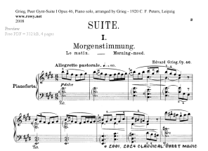 Thumb image for Peer Gynt Suite I Morning mood