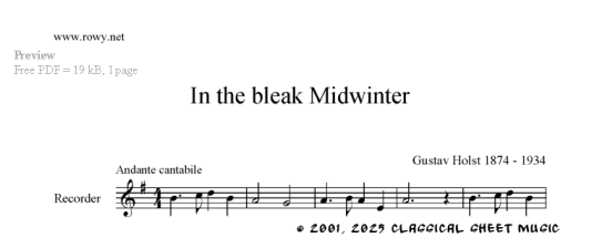 Thumb image for In the bleak Midwinter