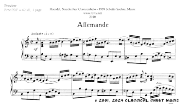 Thumb image for Allemande in A minor