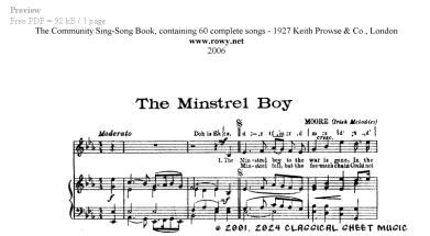 Thumb image for The Minstrel Boy