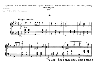 Thumb image for Spanische Tanze Op 12 No 4 Allegro comodo