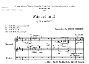 Thumb image for Minuet in D Major