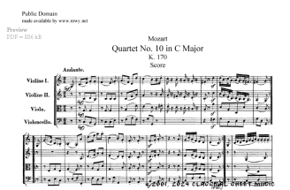 Thumb image for String Quartet No 10 K170