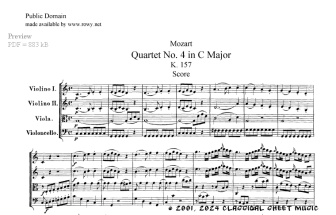Thumb image for String Quartet No 4 K157