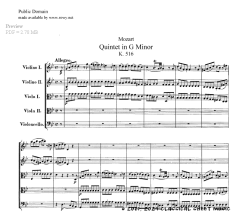 Thumb image for String Quintet in G Minor K516