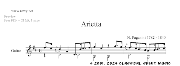 Thumb image for Arietta in D Major