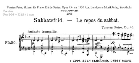 Thumb image for Skizzer for piano Op 45 No 1 Sabbatsfrid