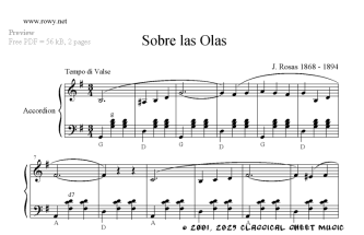 Free-sheet-music by Roothaan,Rosa,Rosas,Rossini,Rousseau,Rubinstein