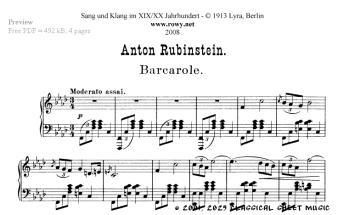 Free-sheet-music by Rubinstein,Rubio,Rudolph,Saint-George,Saint-Saens