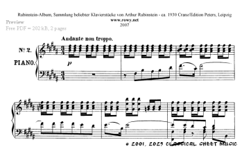 Free A. Rubinstein sheet music  Download PDF or print on