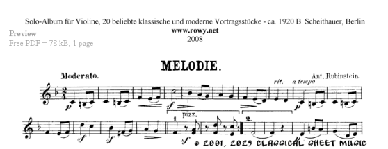 Free A. Rubinstein sheet music  Download PDF or print on