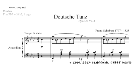 Thumb image for Deutsche Tanz Opus 33 No 14