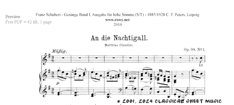 Thumb image for An die Nachtigall