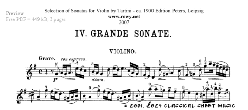 Thumb image for Sonata Opus 1 No 4 in G Major