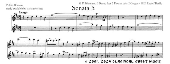 Thumb image for 6 Duets Sonate V fl vl