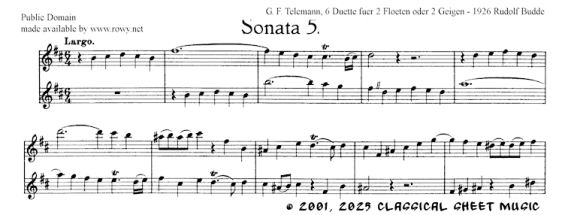 Thumb image for 6 Duets Sonate V fl vl