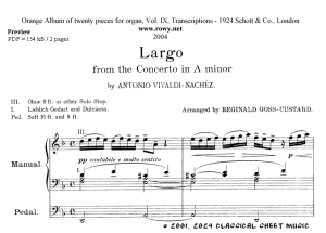 Thumb image for Largo Concerto in A Minor